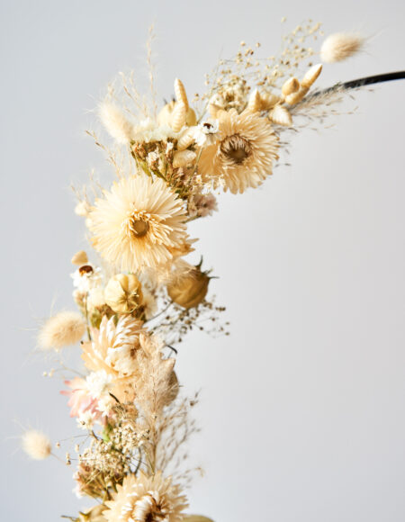 Cerceau anneau fleurs séchées